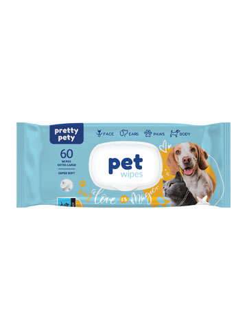 Влажни кърпи "Pretty Pety" за домашни любимци